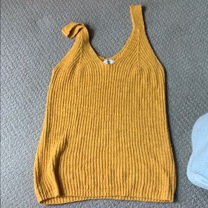 Madewell turmeric knit tank size M, 1x worn